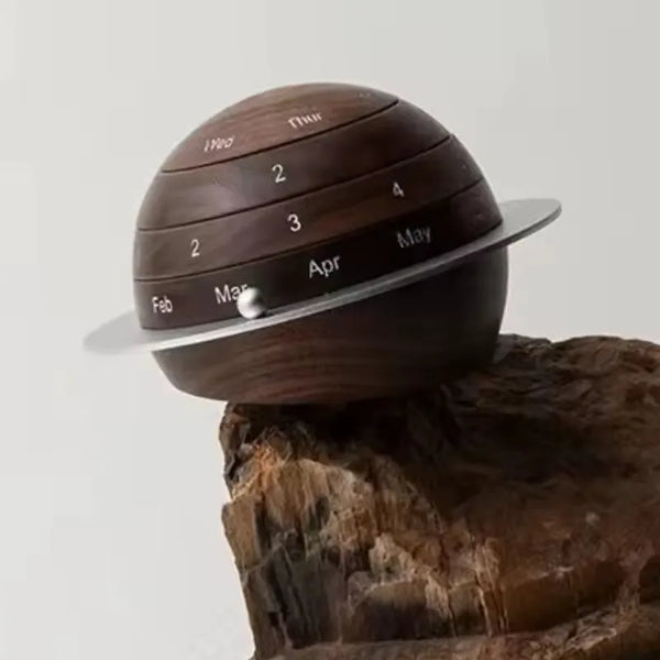 Planet Wooden Perpetual Desk Calendar Preview