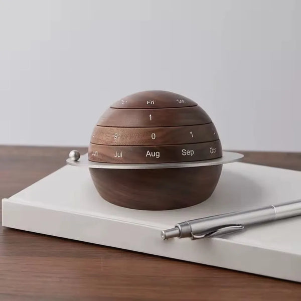 Planet Wooden Perpetual Desk Calendar Show