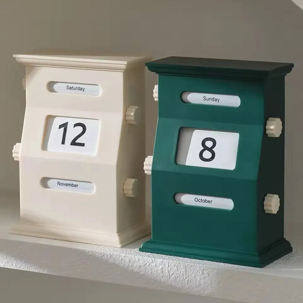 Retro Mailbox Flip Desk Calendar Together