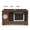 Wooden Perpetual Calendar Pen Holder Function